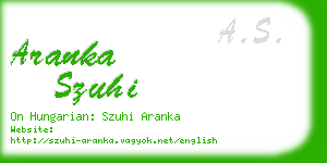 aranka szuhi business card